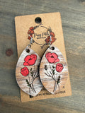 Red Poppy earring
