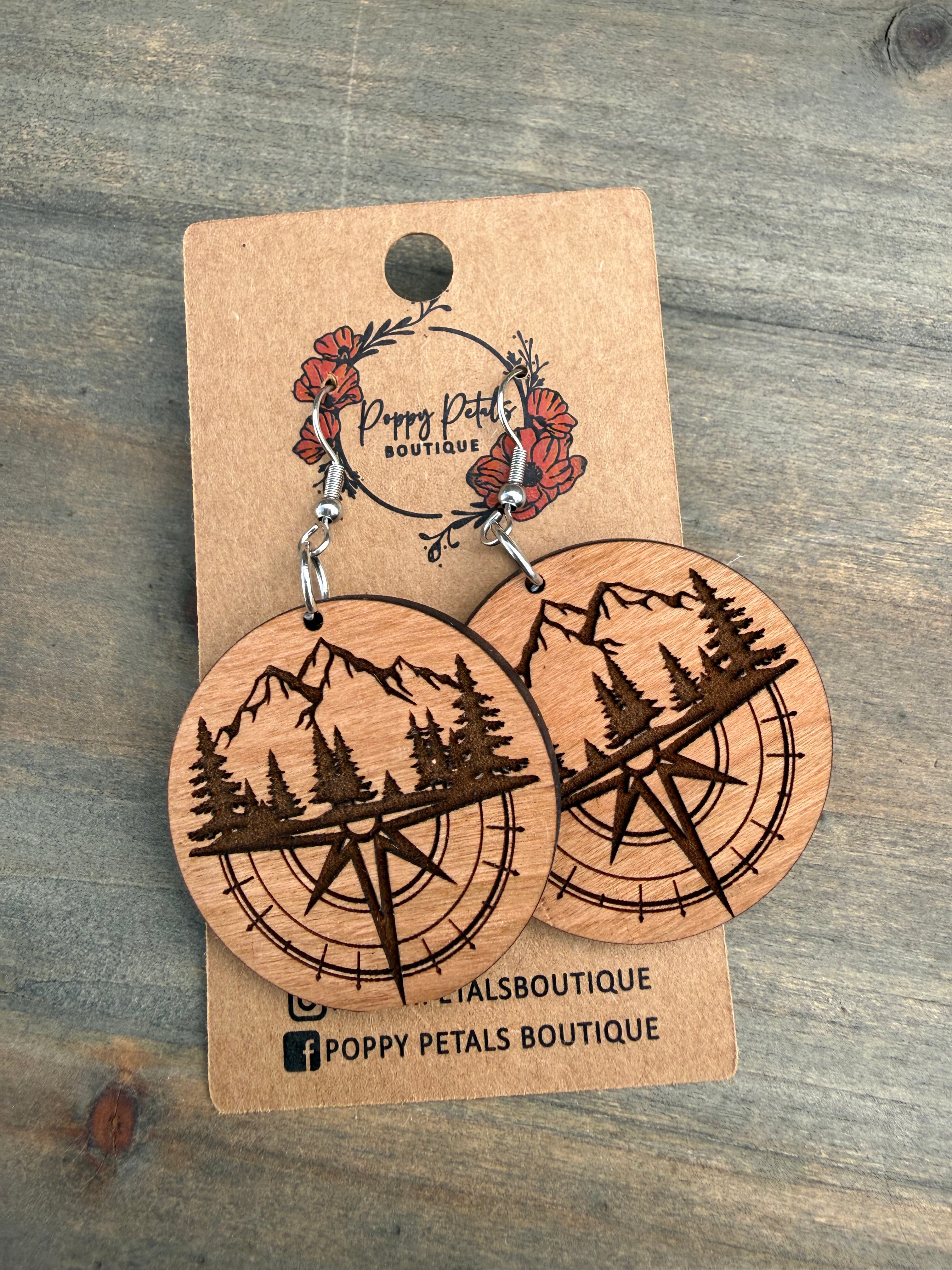 Compass earrings