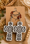 Flower Cross Earring