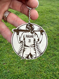 Softball keychain