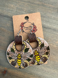 Bee with leather strap