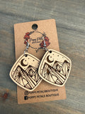 Abstract moon earring