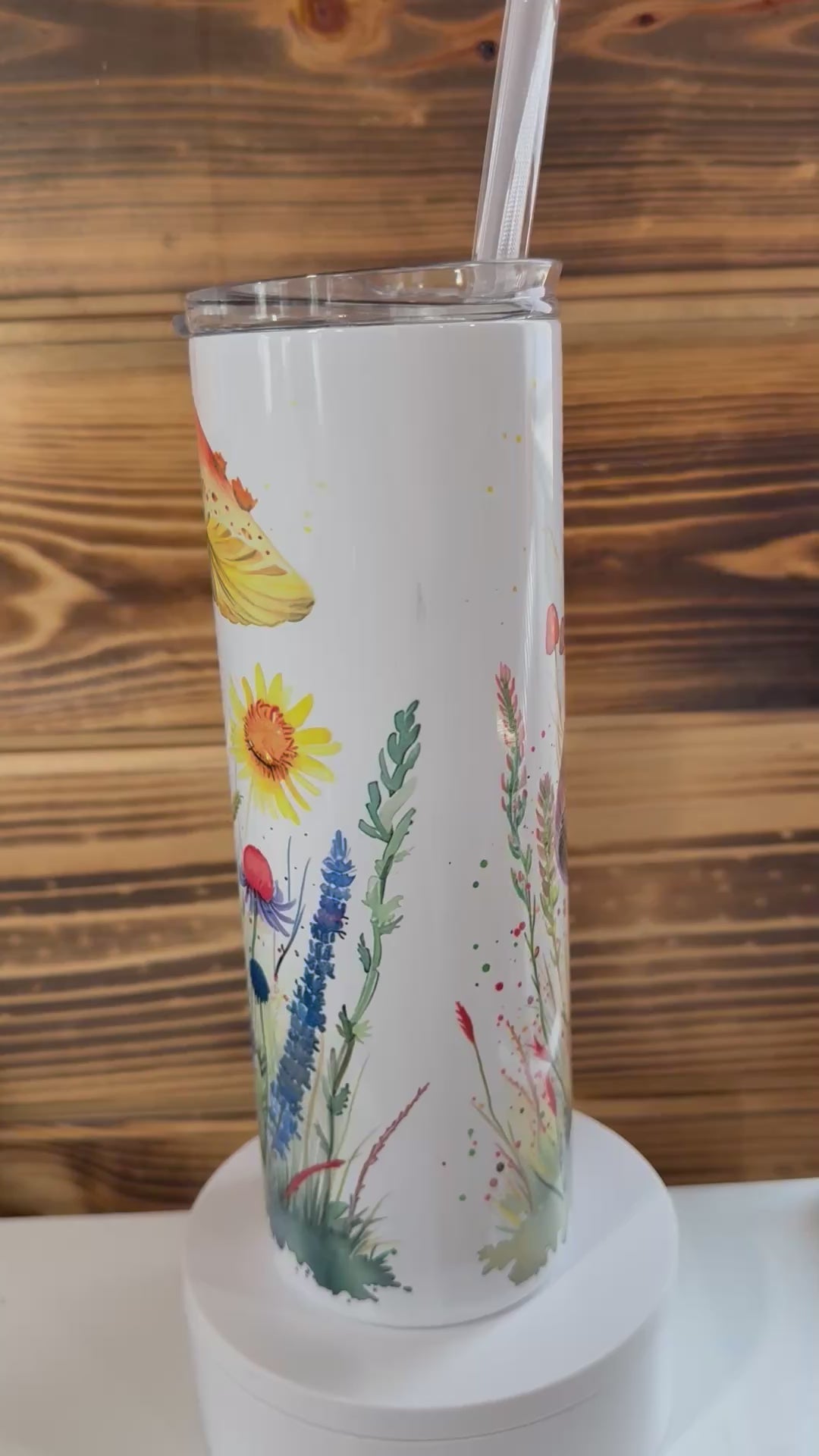 Mushroom and wildflower cup